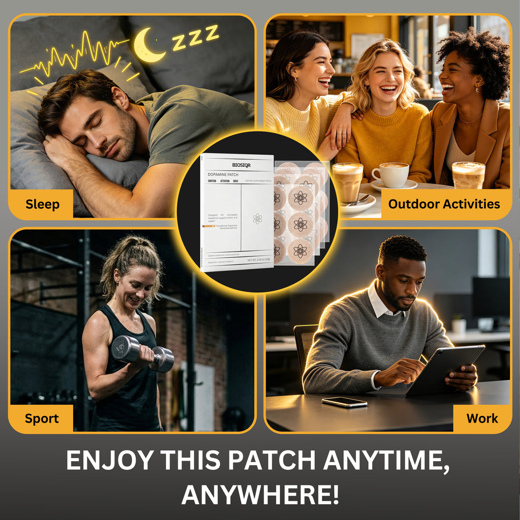 Dopamine Patches Extra Strength, Mood Support Patches for Daily Mental Wellness, Mood Boost & Positivity Support, Motivation Supports Dopamine & Serotonin Balance, Dopamine Supplements for Men Women